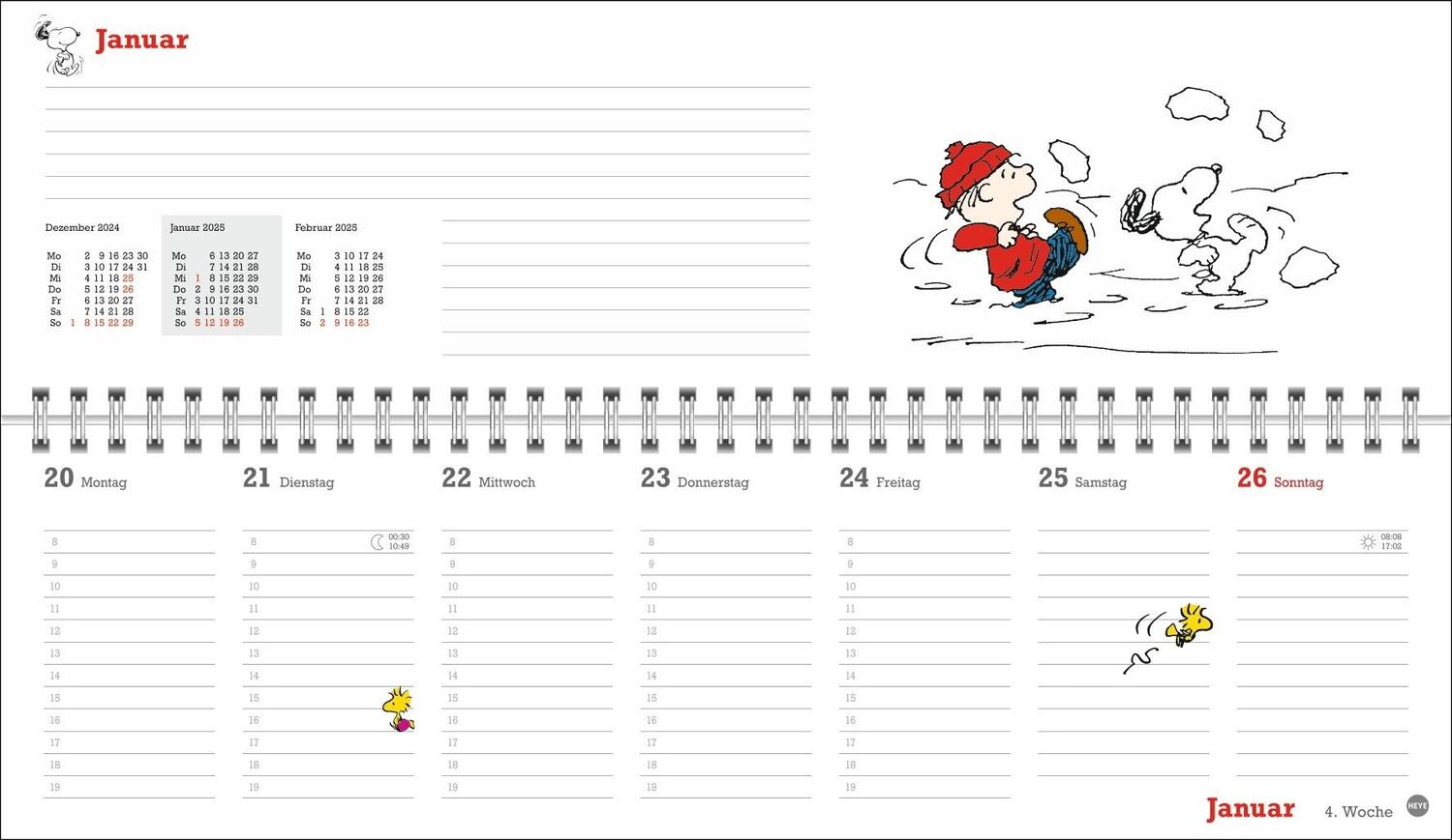 Bild: 9783756406555 | Peanuts Wochenquerplaner 2025 | Heye | Kalender | Spiralbindung | 2025