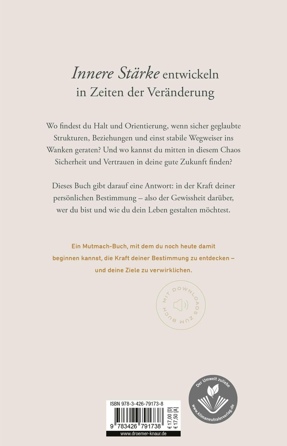 Rückseite: 9783426791738 | Die Kraft deiner Bestimmung | Monika Schmiderer | Taschenbuch | 256 S.