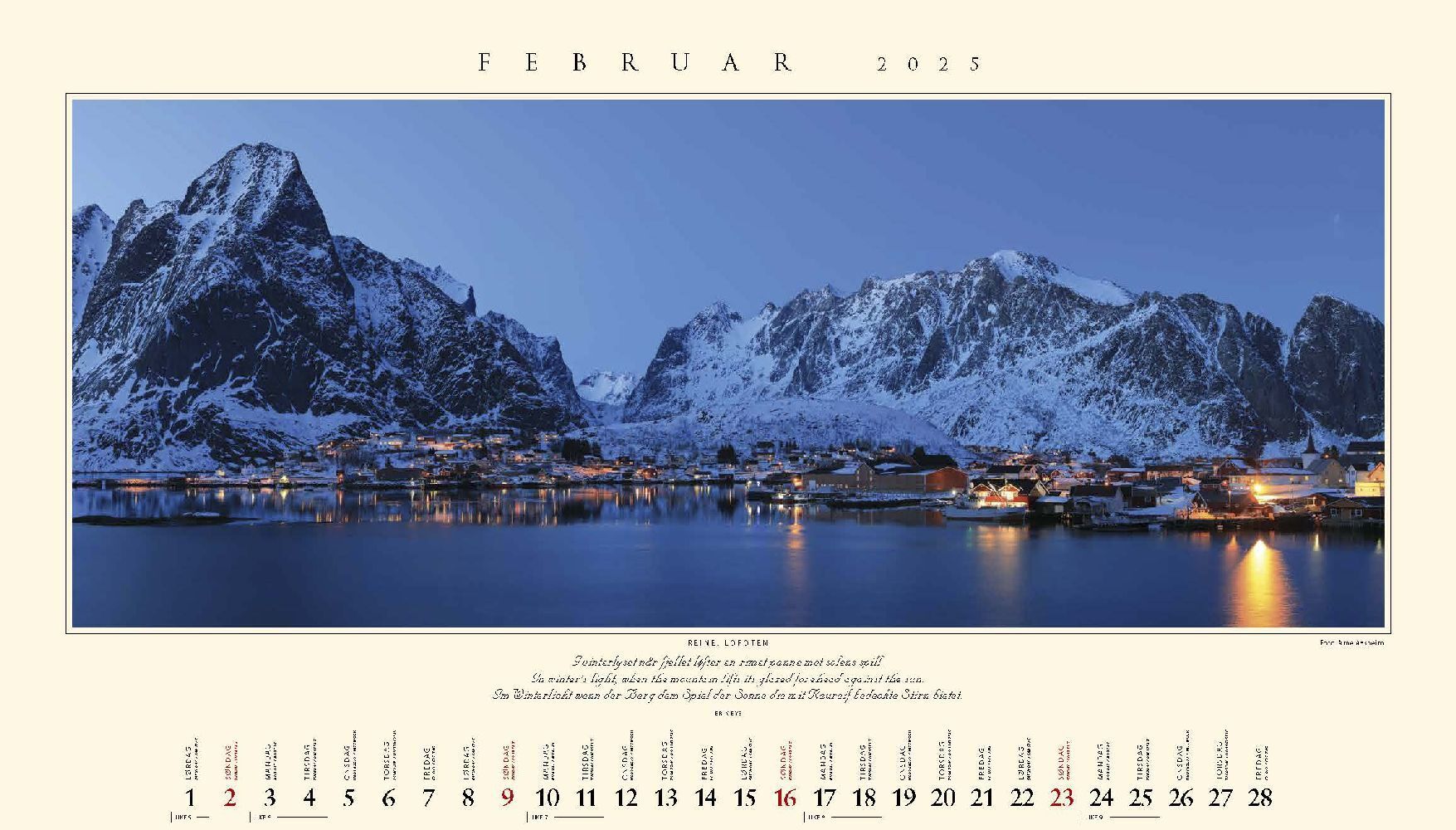 Bild: 9783930232970 | Panorama Norwegen 2025 Tischkalender | Kalender | In Schuber | Deutsch