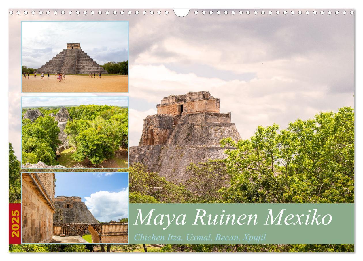 Cover: 9783383961496 | Maya Ruinen Mexiko (Wandkalender 2025 DIN A3 quer), CALVENDO...