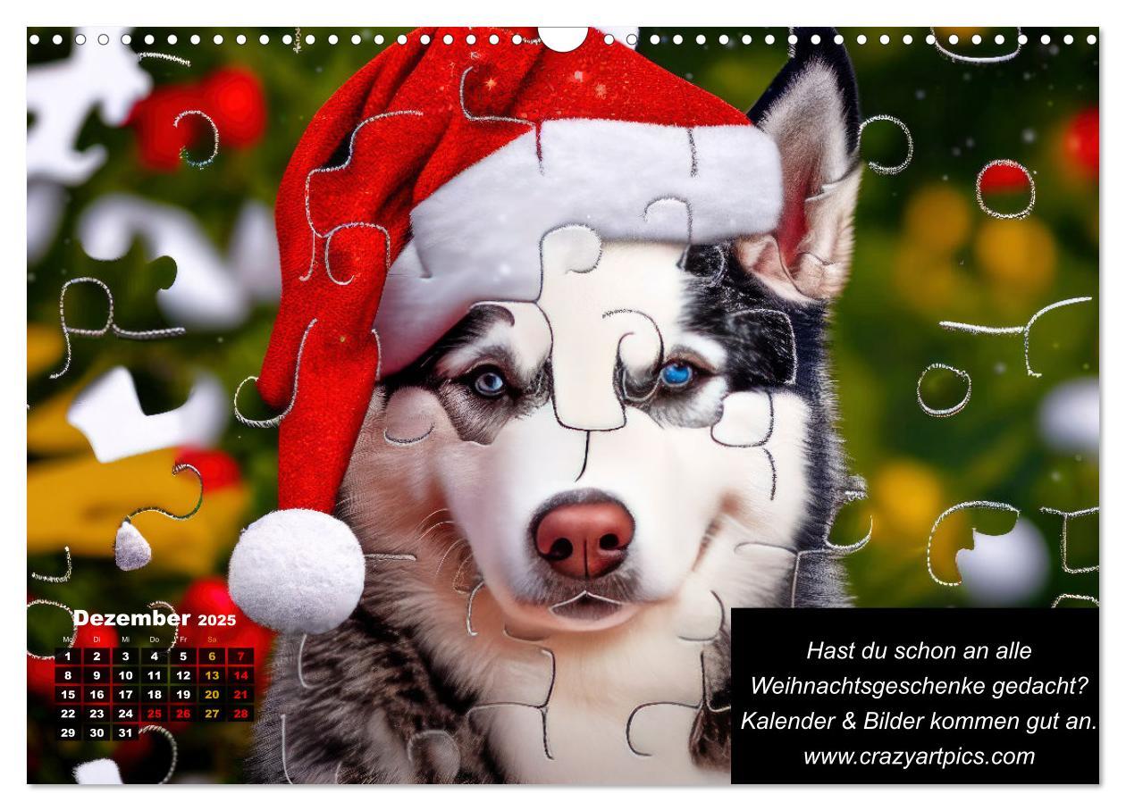 Bild: 9783435647200 | Der tierisch lustige Husky Kalender (Wandkalender 2025 DIN A3...