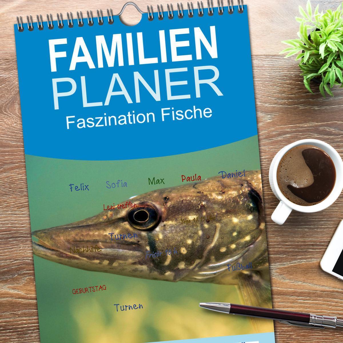 Bild: 9783457195277 | Familienplaner 2025 - Faszination Fische mit 5 Spalten...