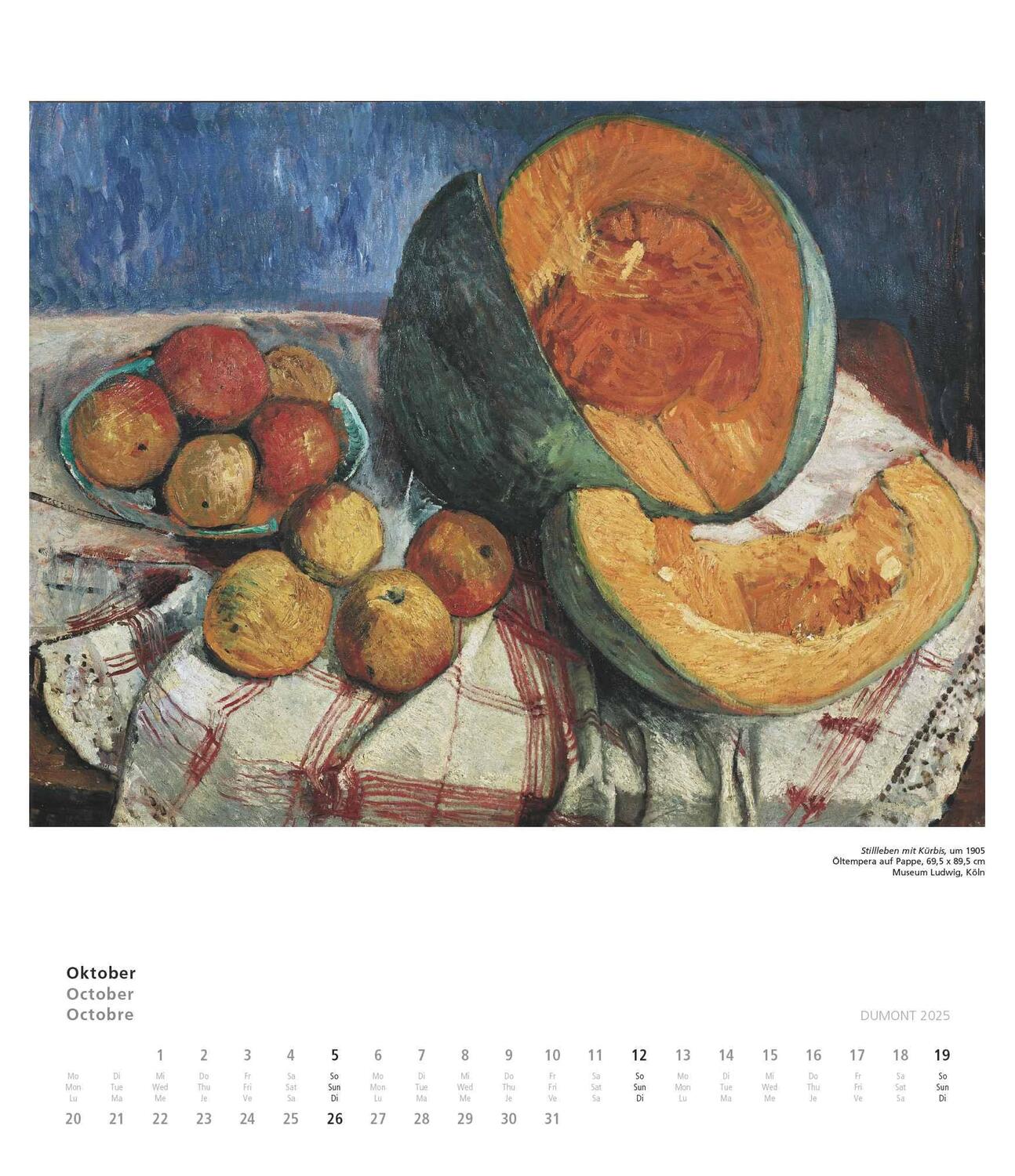 Bild: 4250809653990 | Paula Modersohn-Becker 2025 - Kunstkalender - Wandkalender im...