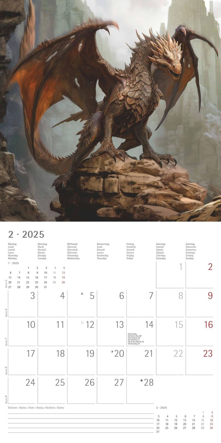 Bild: 4251732344320 | Drachen 2025 - Broschürenkalender 30x30 cm (30x60 geöffnet) -...