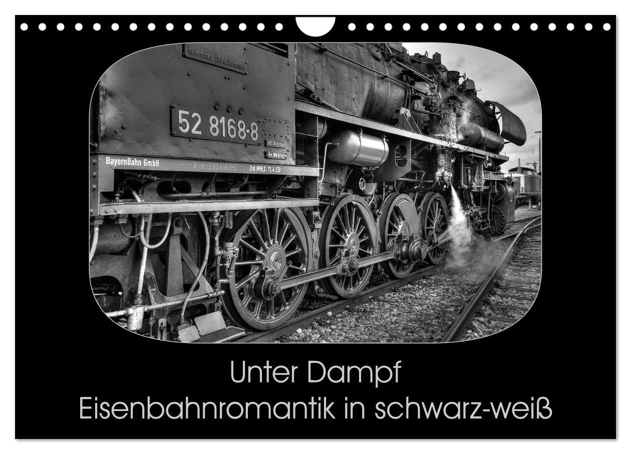 Cover: 9783435542055 | Unter Dampf - Eisenbahnromantik in schwarz-weiß (Wandkalender 2025...