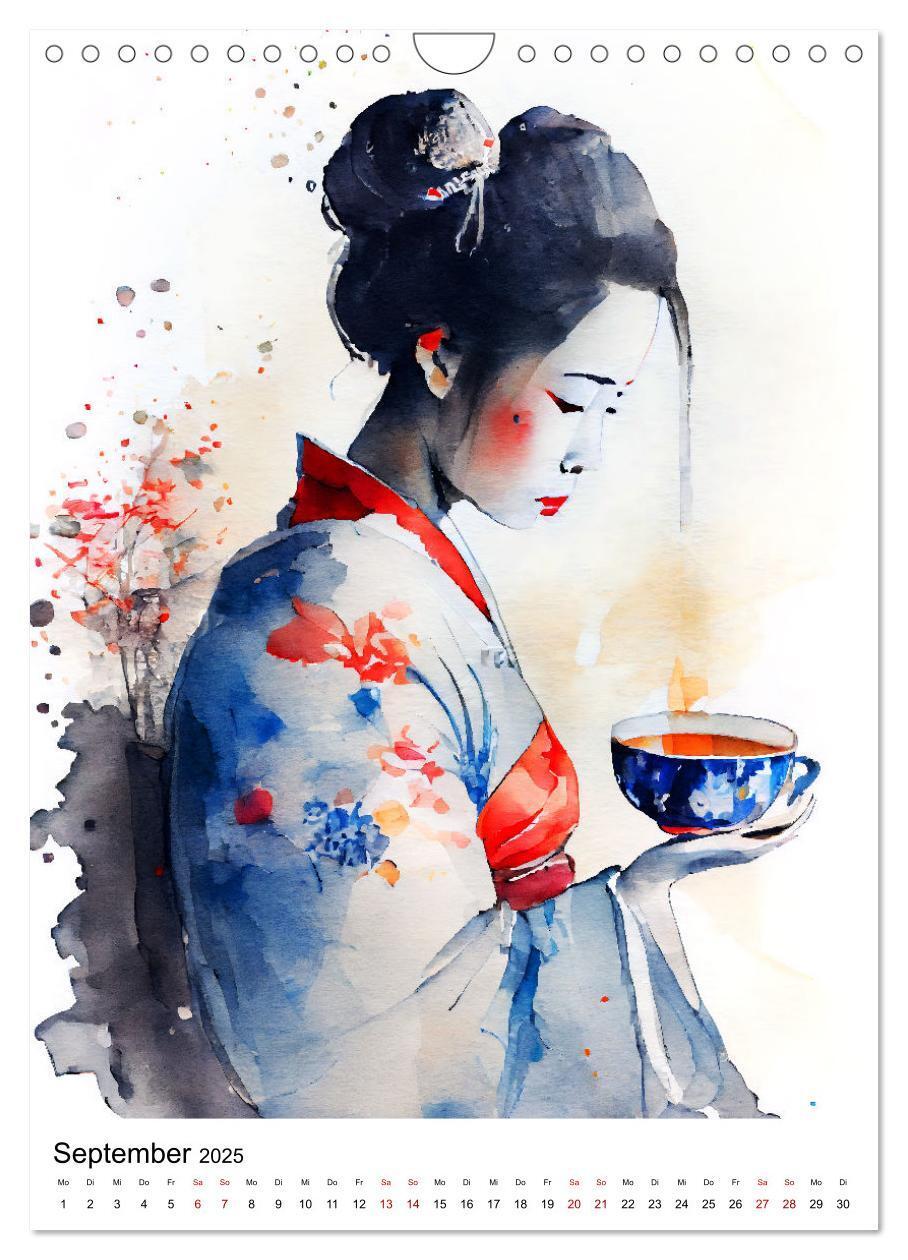 Bild: 9783435885862 | Geisha Aquarelle - Japanische Kulturdamen, Landschaft und Sakura...