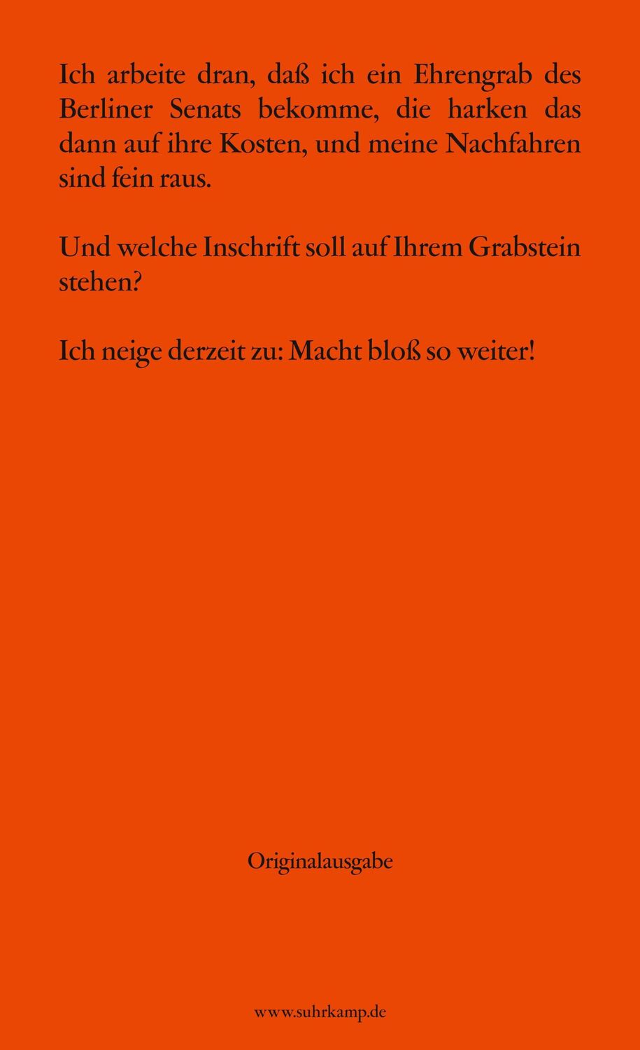 Rückseite: 9783518128053 | Lebendmasse | Acht längere Unterredungen | Thomas Kapielski | Buch