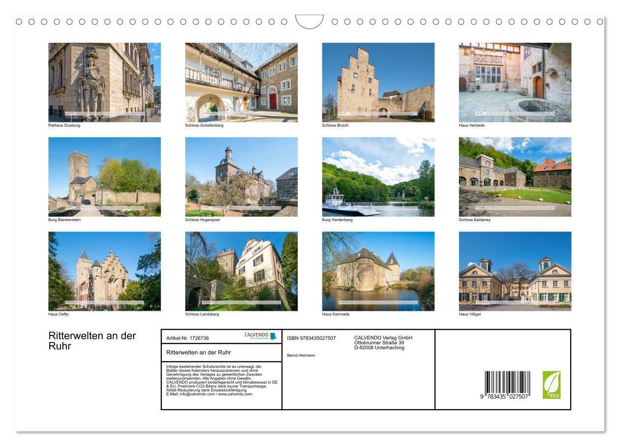 Bild: 9783435027507 | Ritterwelten an der Ruhr (Wandkalender 2025 DIN A3 quer), CALVENDO...