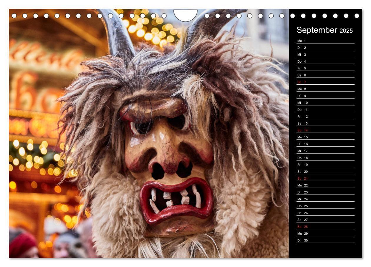 Bild: 9783435175390 | Krampus Kalender 2025 (Wandkalender 2025 DIN A4 quer), CALVENDO...