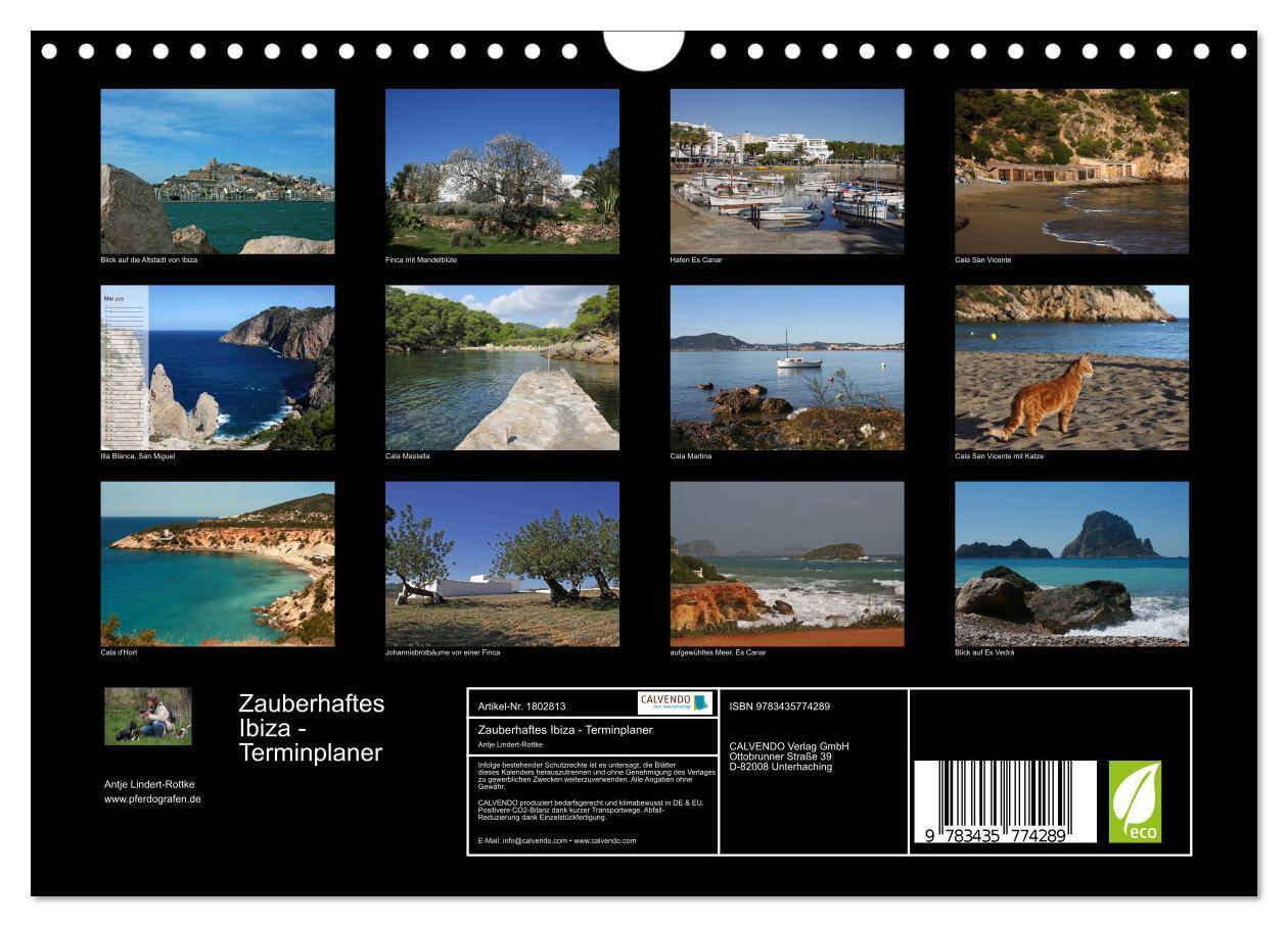 Bild: 9783435774289 | Zauberhaftes Ibiza - Terminplaner (Wandkalender 2025 DIN A4 quer),...