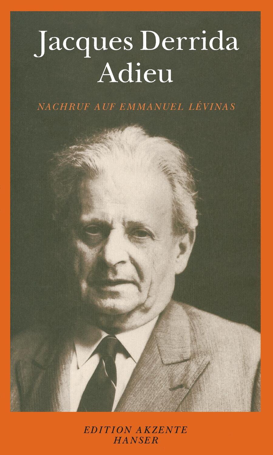 Cover: 9783446239395 | Adieu | Nachruf auf Emmanuel Lévinas | Jacques Derrida | Taschenbuch