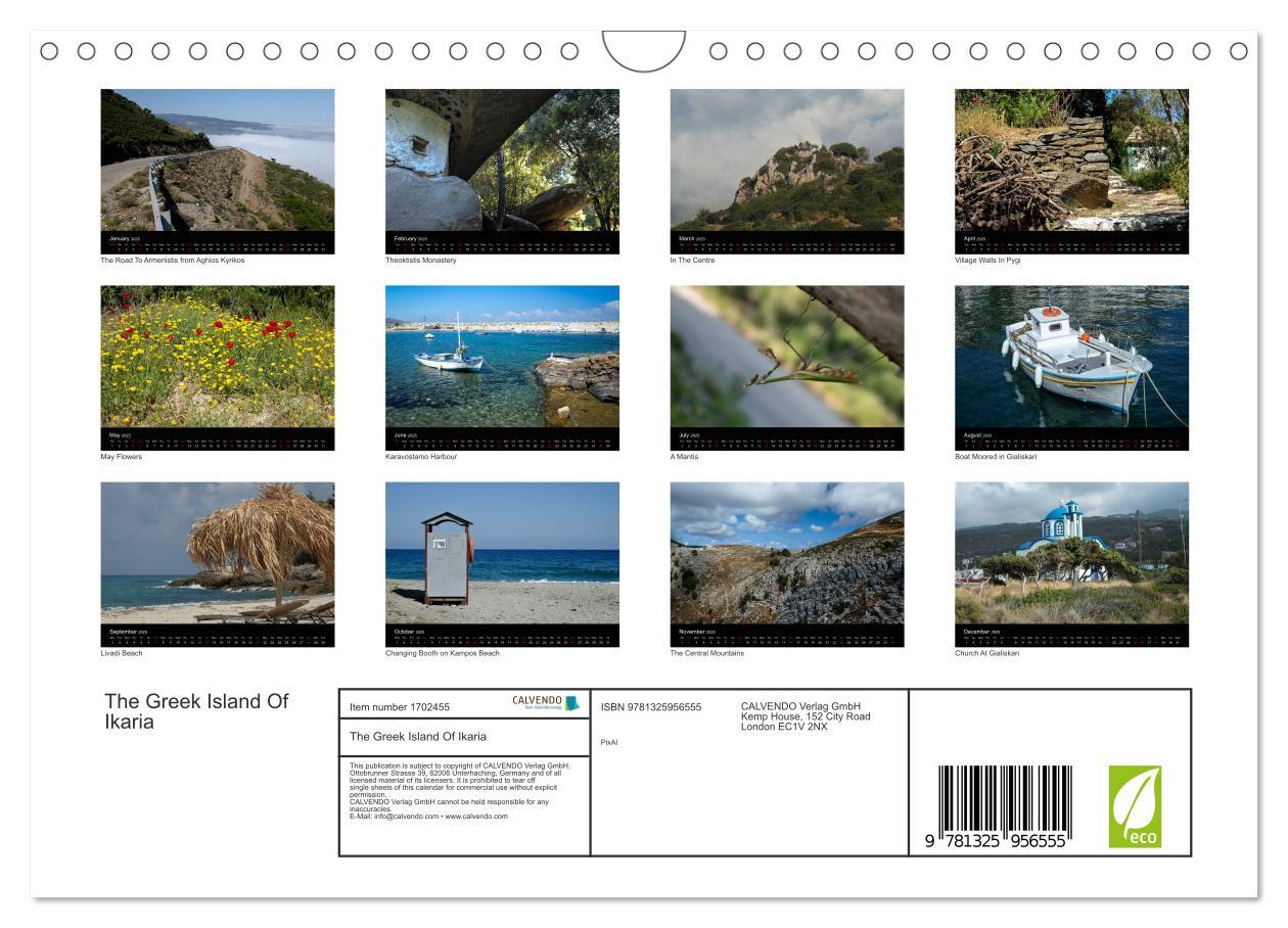 Bild: 9781325956555 | The Greek Island Of Ikaria (Wall Calendar 2025 DIN A4 landscape),...