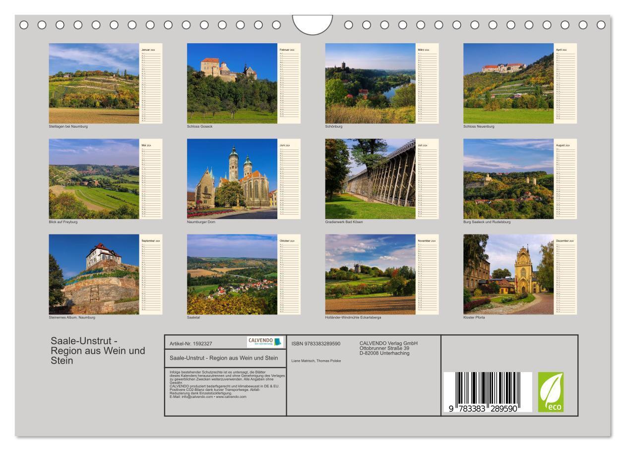 Bild: 9783383289590 | Saale-Unstrut - Region aus Wein und Stein (Wandkalender 2024 DIN A4...