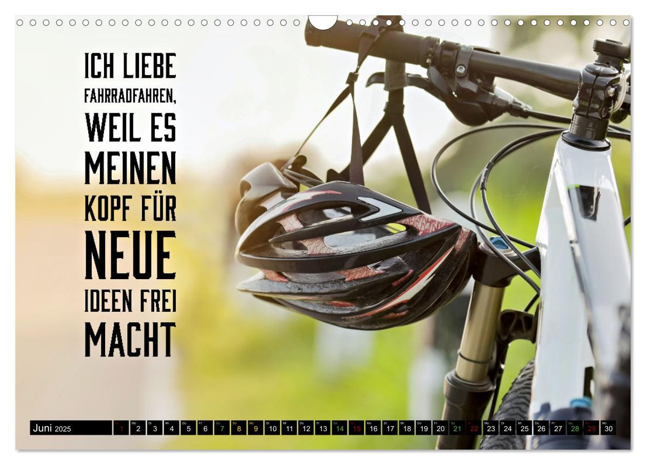 Bild: 9783383792595 | Faszination Fahrrad - coole Sprüche (Wandkalender 2025 DIN A3...