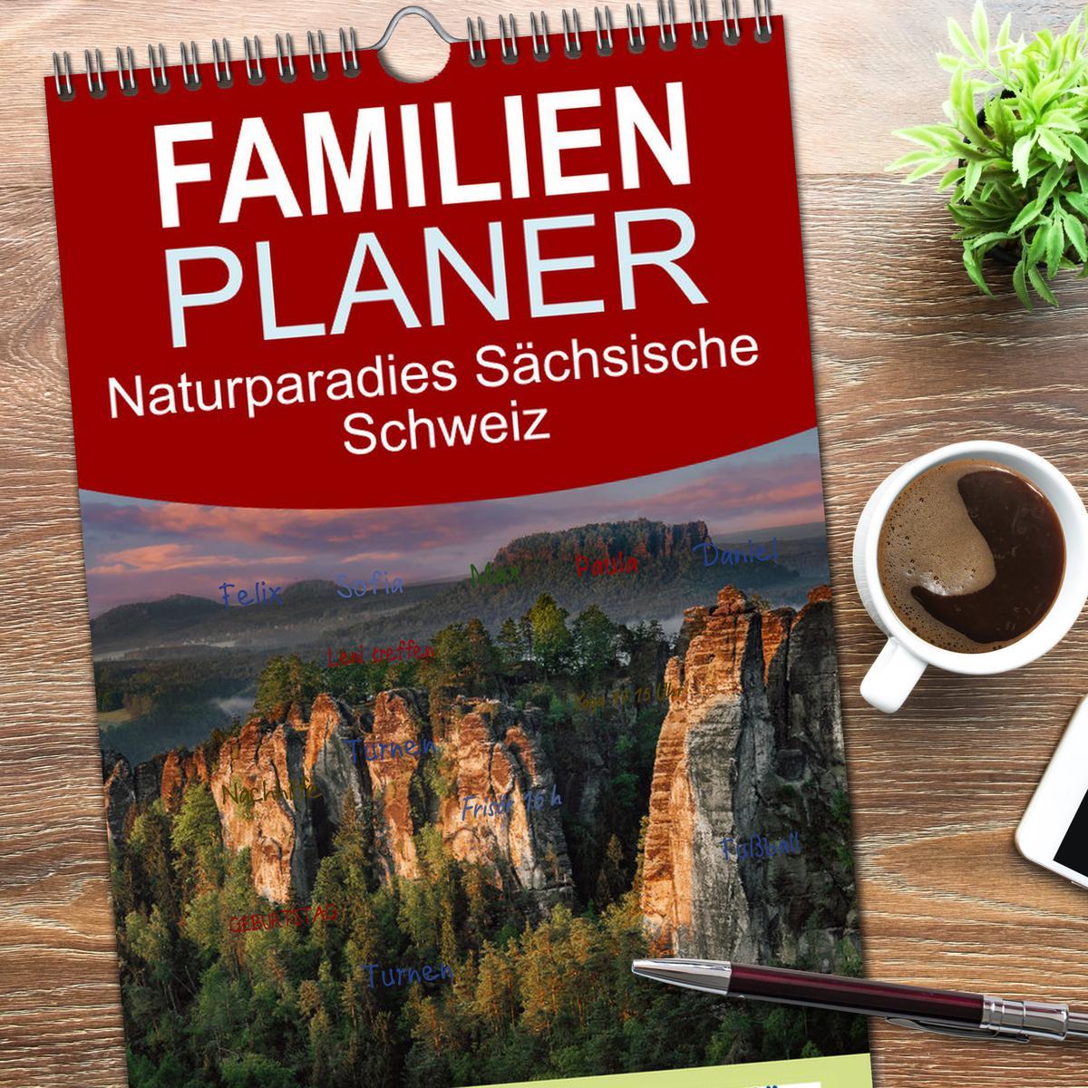 Bild: 9783457092484 | Familienplaner 2025 - Naturparadies Sächsische Schweiz mit 5...