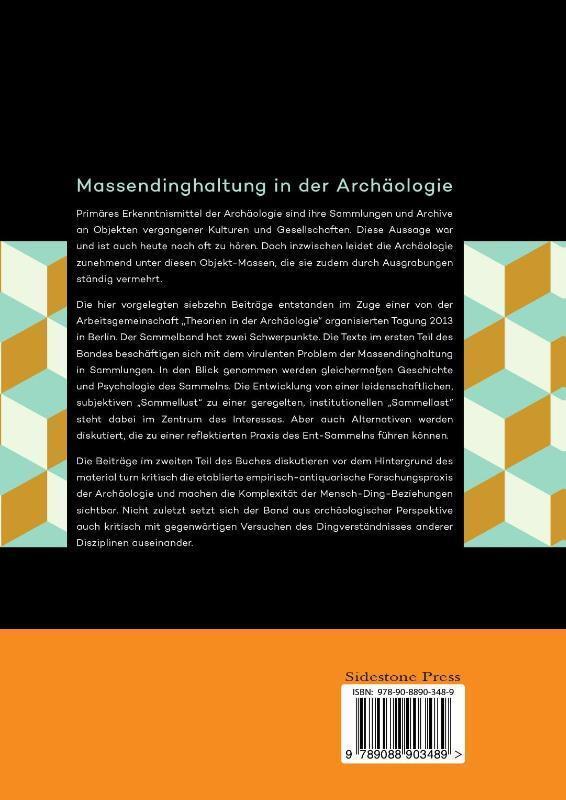 Rückseite: 9789088903465 | Massendinghaltung in der Archäologie | Kerstin P. Hofmann (u. a.)