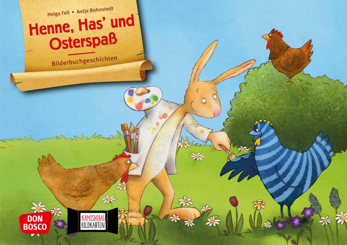 Cover: 4260179516320 | Henne, Has' und Osterspaß. Kamishibai Bildkartenset. | Helga Fell