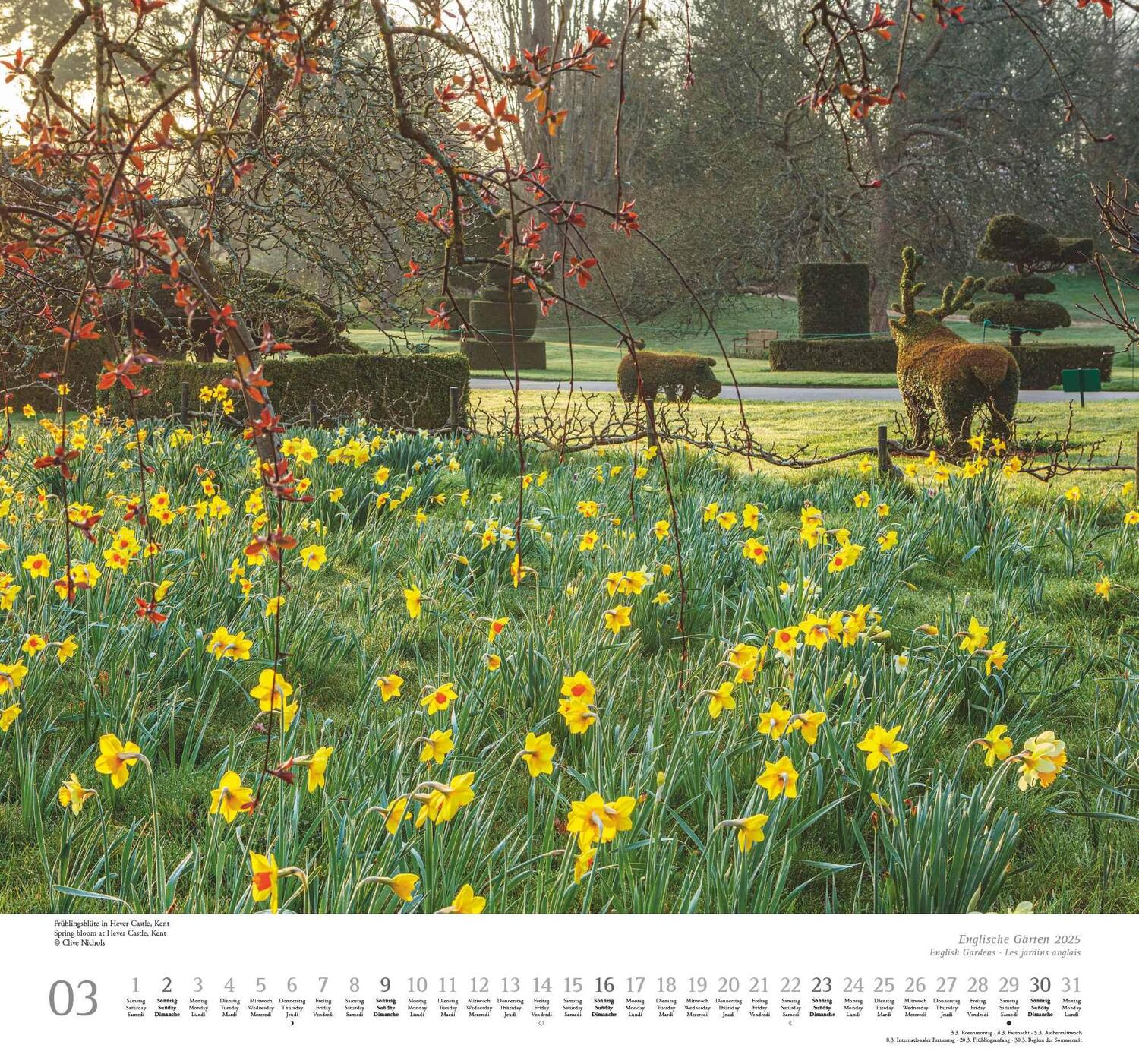 Bild: 4250809653099 | Englische Gärten 2025 - DUMONT Garten-Kalender - mit allen...