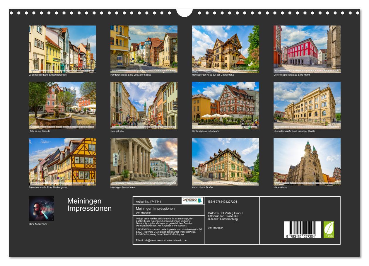 Bild: 9783435227204 | Meiningen Impressionen (Wandkalender 2025 DIN A3 quer), CALVENDO...