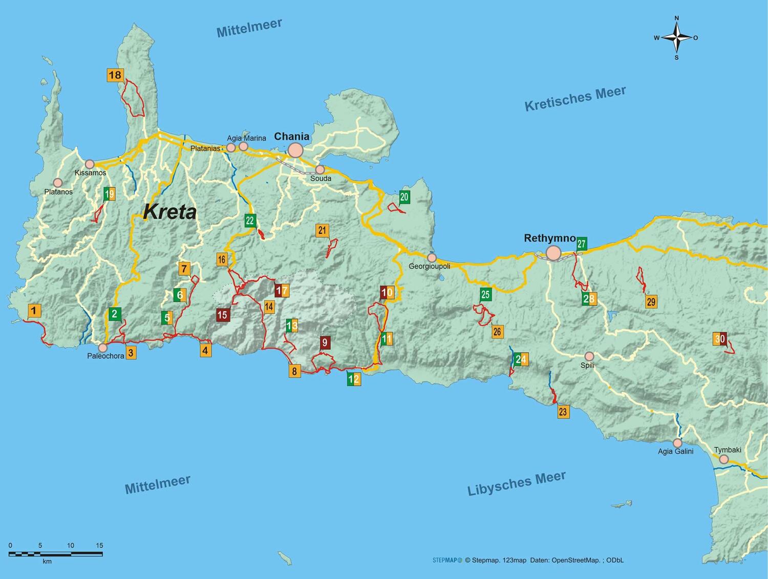 Bild: 9783866866362 | Kreta | 30 Wanderungen zwischen Schluchten, Bergen und Buchten | Buch