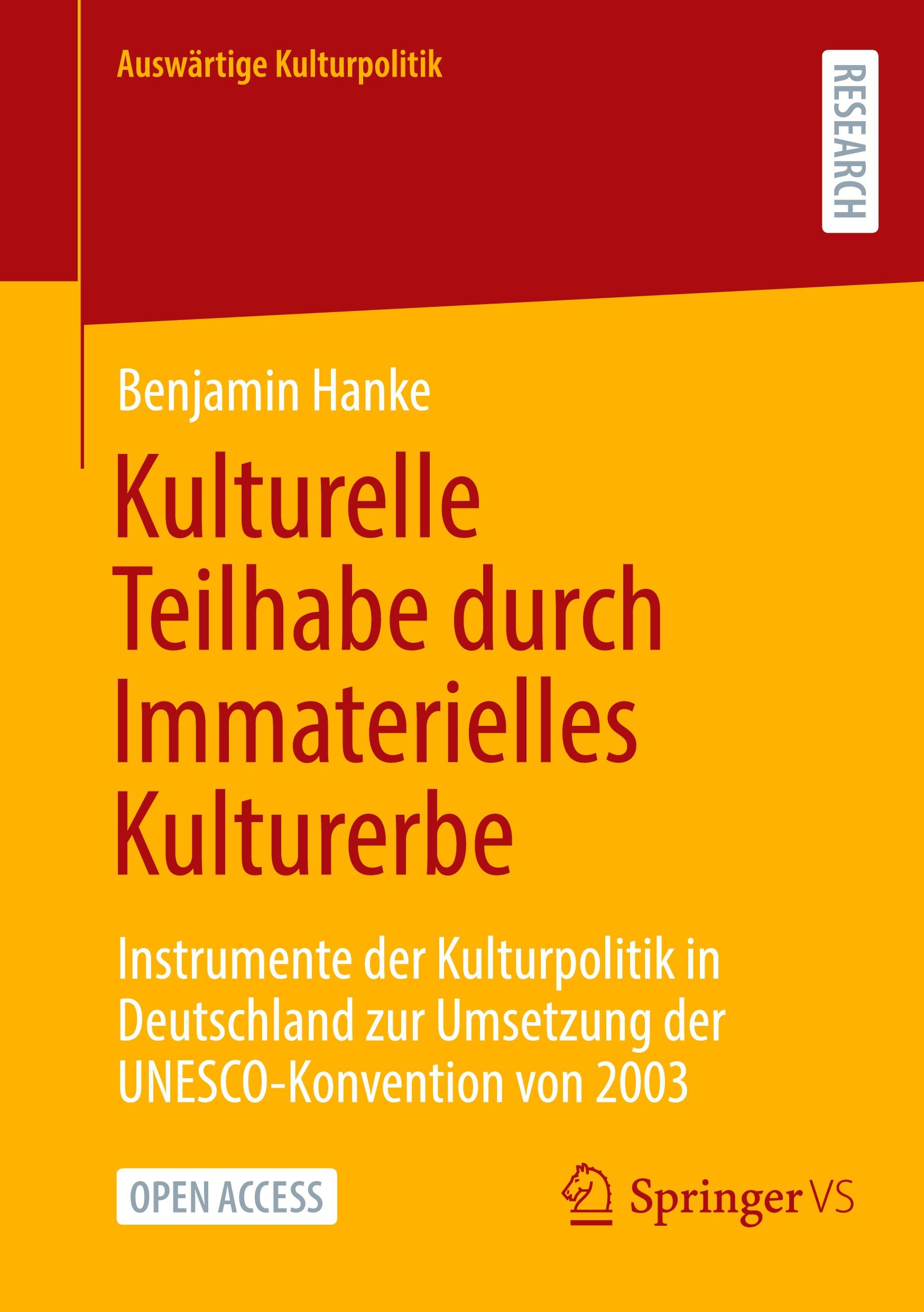 Cover: 9783658440855 | Kulturelle Teilhabe durch Immaterielles Kulturerbe | Benjamin Hanke