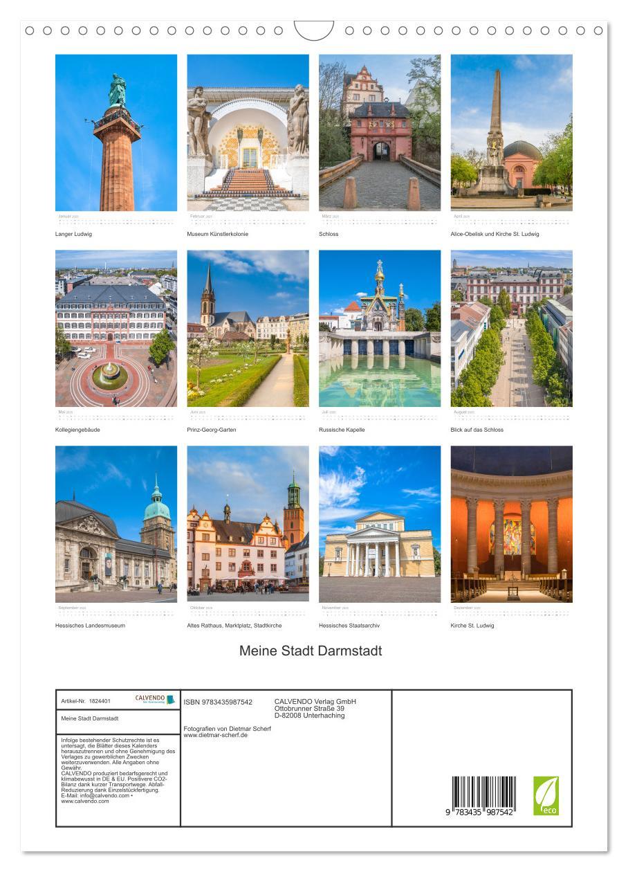 Bild: 9783435987542 | Meine Stadt Darmstadt (Wandkalender 2025 DIN A3 hoch), CALVENDO...