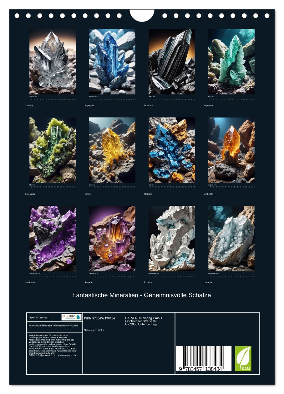 Bild: 9783457138434 | Fantastische Mineralien - Geheimnisvolle Schätze (Wandkalender 2025...