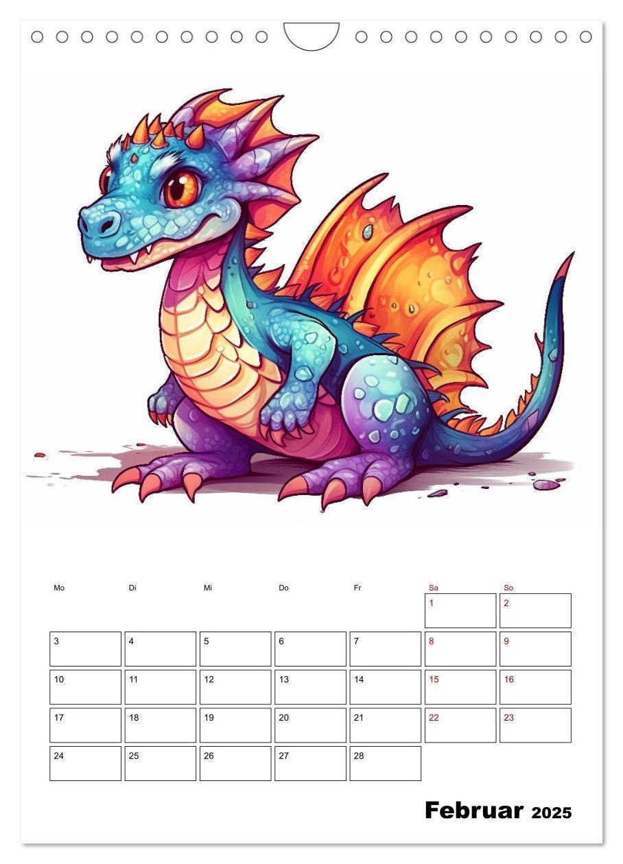 Bild: 9783435869084 | Niedliche Drachen (Wandkalender 2025 DIN A4 hoch), CALVENDO...