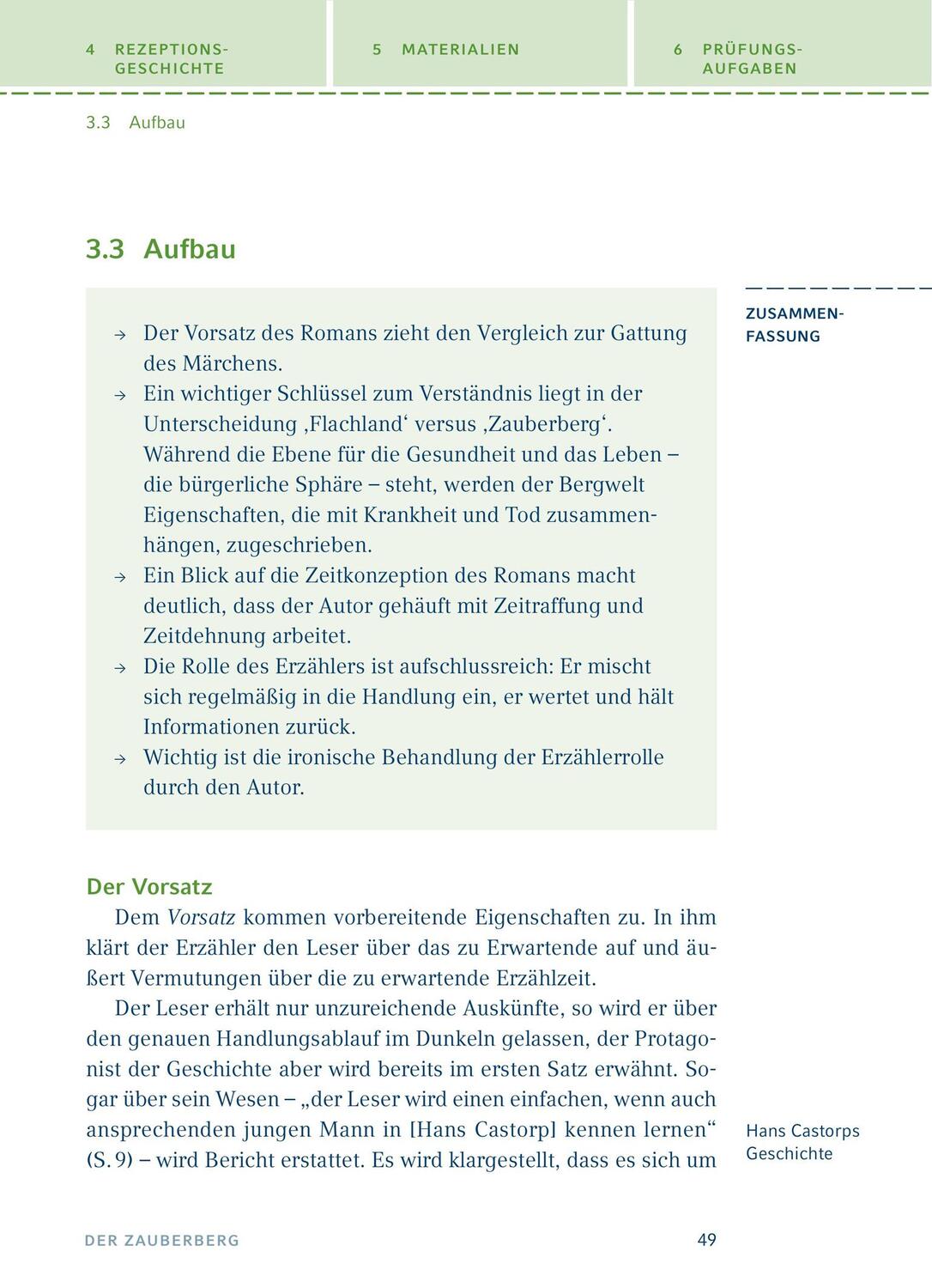 Bild: 9783804419421 | Der Zauberberg. Textanalyse und Interpretation | Thomas Mann | Buch