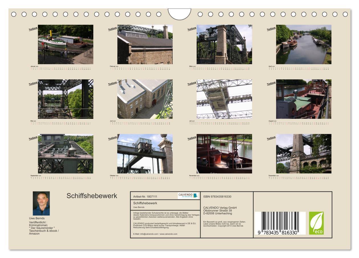 Bild: 9783435816330 | Schiffshebewerk (Wandkalender 2025 DIN A4 quer), CALVENDO...