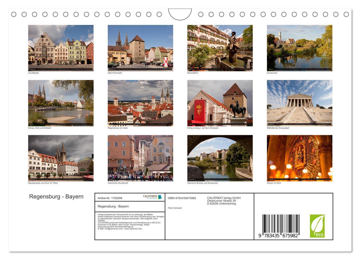 Bild: 9783435675982 | Regensburg - Bayern (Wandkalender 2025 DIN A4 quer), CALVENDO...