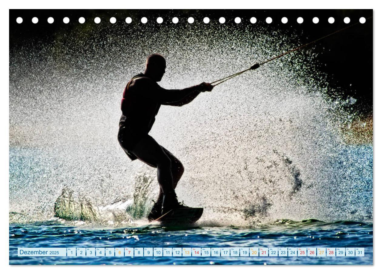 Bild: 9783435368303 | Wakeboarden (Tischkalender 2025 DIN A5 quer), CALVENDO Monatskalender