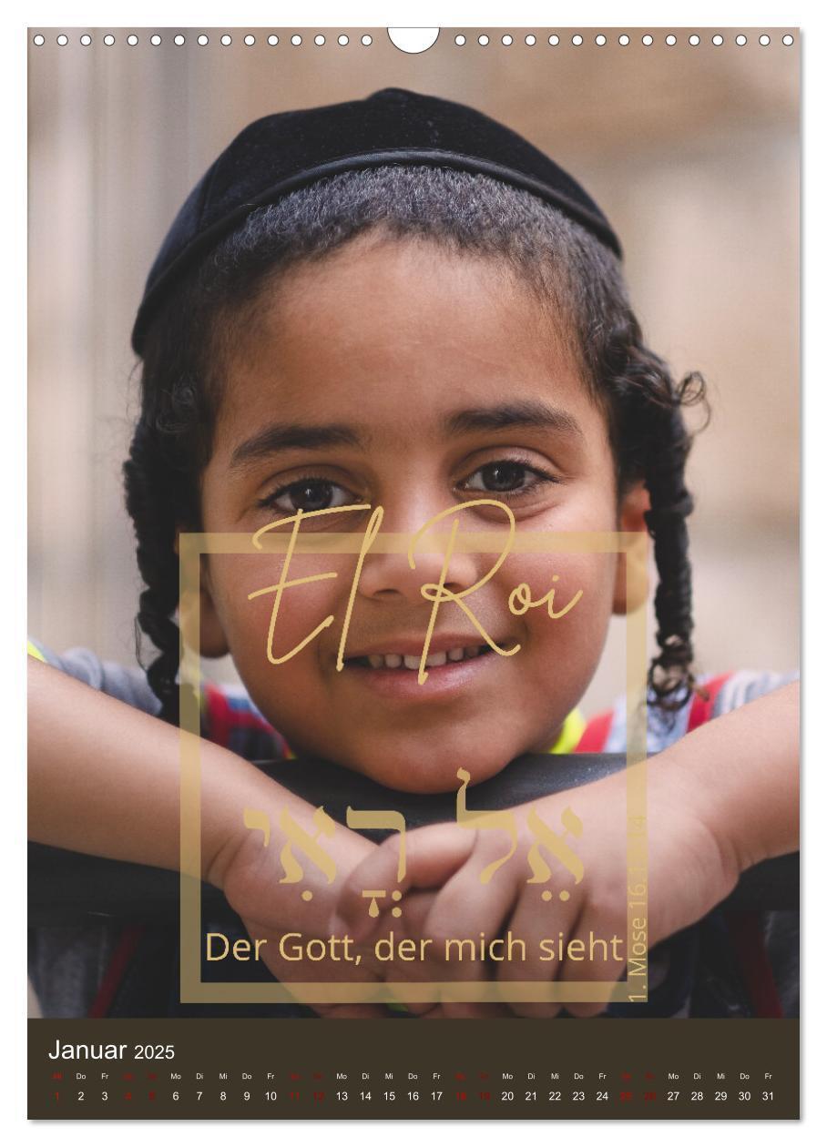 Bild: 9783435900107 | Israel und hebräische Namen Gottes (Wandkalender 2025 DIN A3 hoch),...