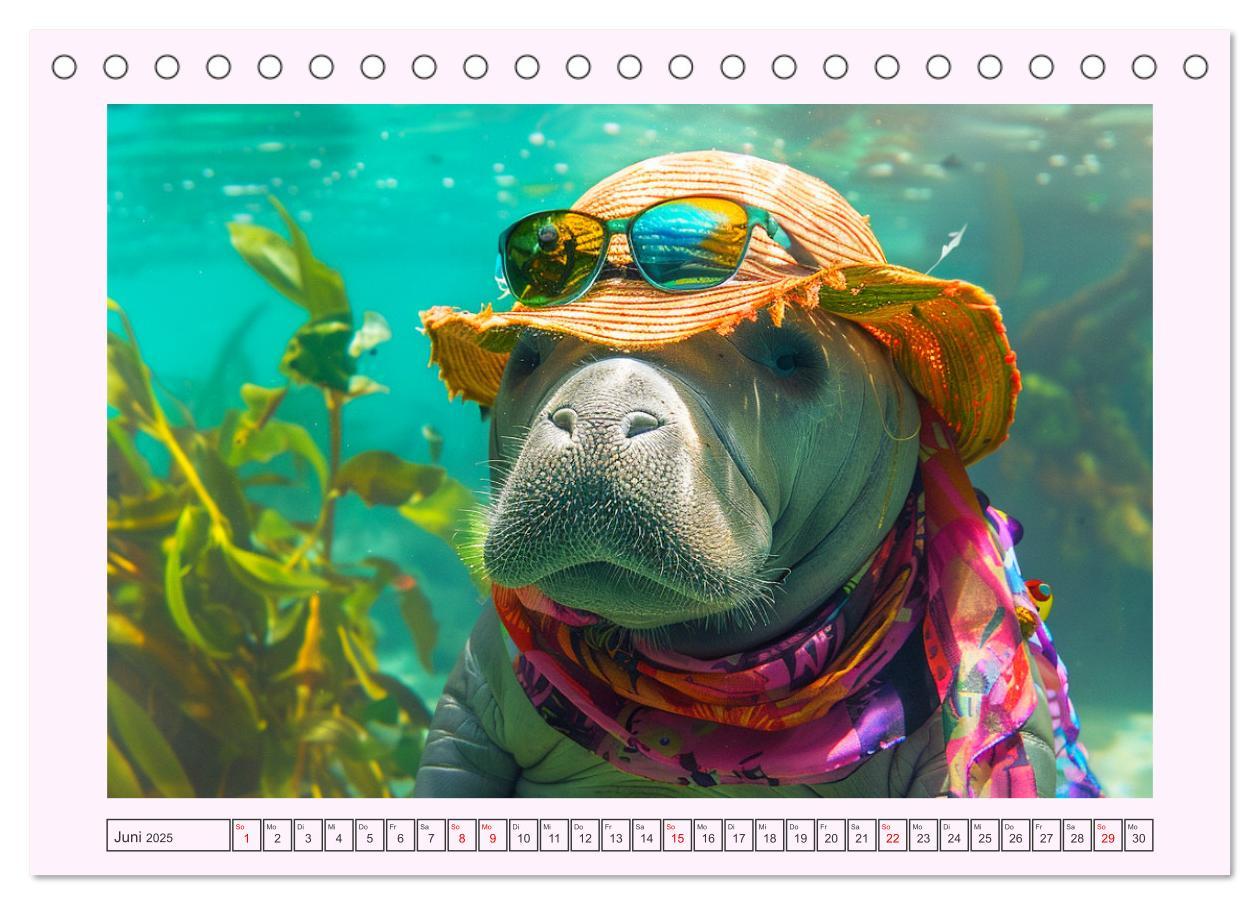 Bild: 9783435470099 | Modische Manatees. Charmante Seekühe mit Stil (Tischkalender 2025...