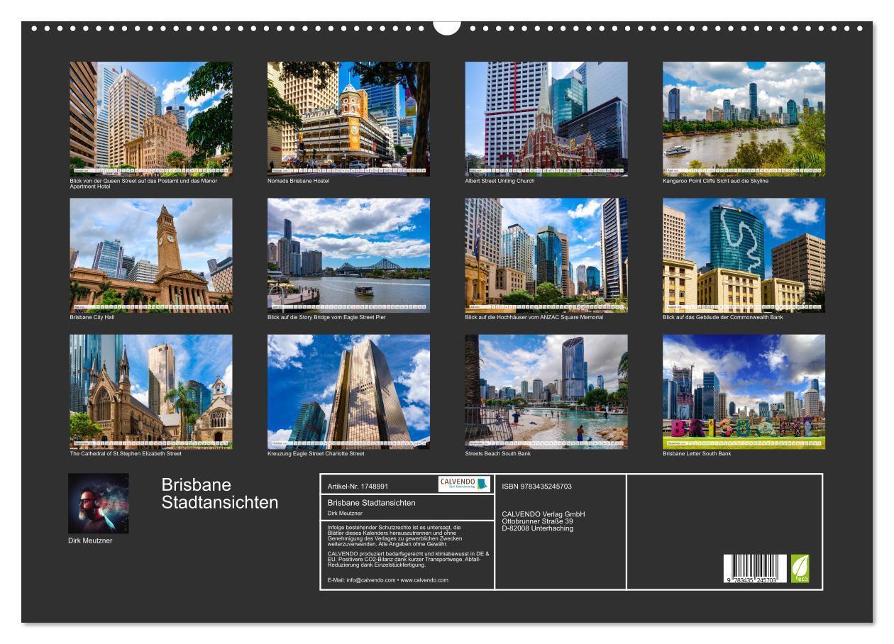 Bild: 9783435245703 | Brisbane Stadtansichten (Wandkalender 2025 DIN A2 quer), CALVENDO...