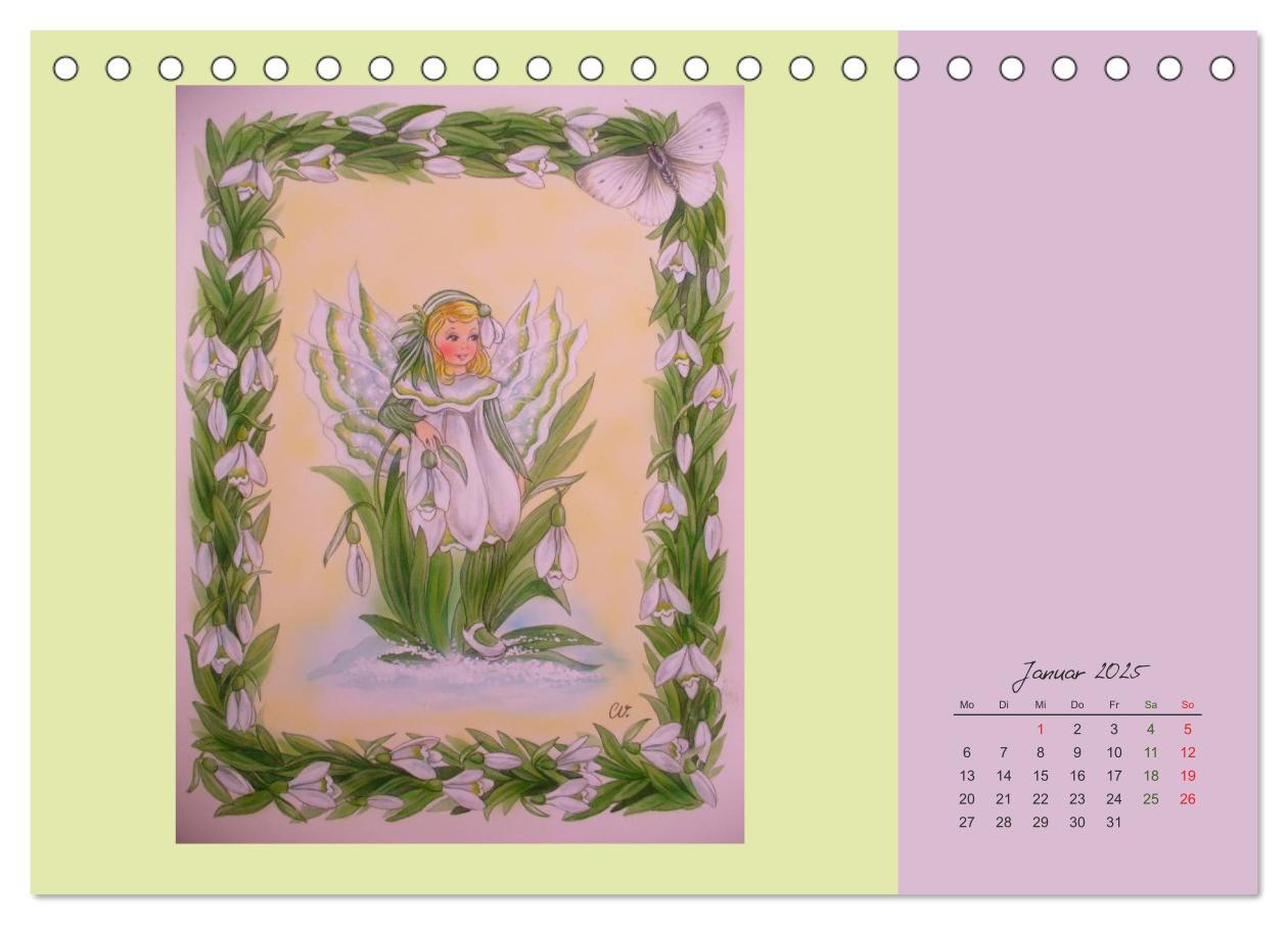 Bild: 9783435549801 | Blumen Elfen (Tischkalender 2025 DIN A5 quer), CALVENDO Monatskalender