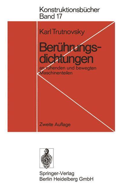 Bild: 9783662009390 | Berührungsdichtungen | an ruhenden und bewegten Maschinenteilen | Buch