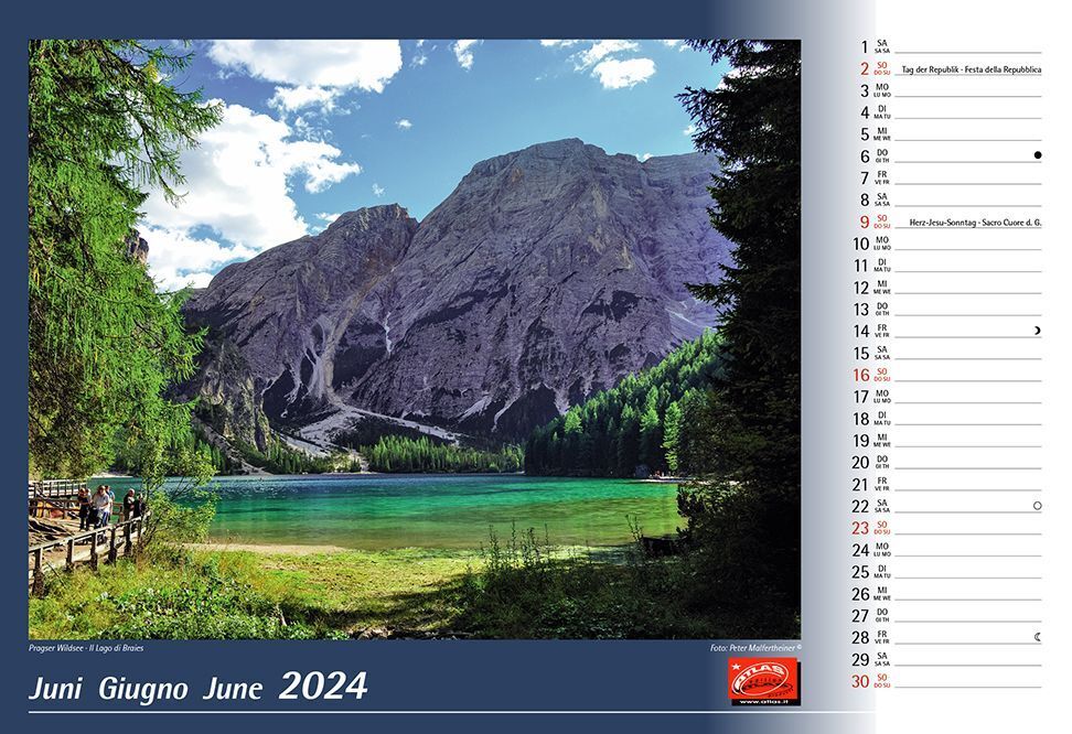 Bild: 9788887531404 | Dolomiten 2024 | Kalender | 2024 | Atlas Kalender | EAN 9788887531404