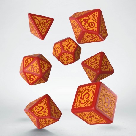 Cover: 5907699493920 | Dragon Slayer Red &amp; orange Dice Set | Auslaufartikel | QWODRS1D