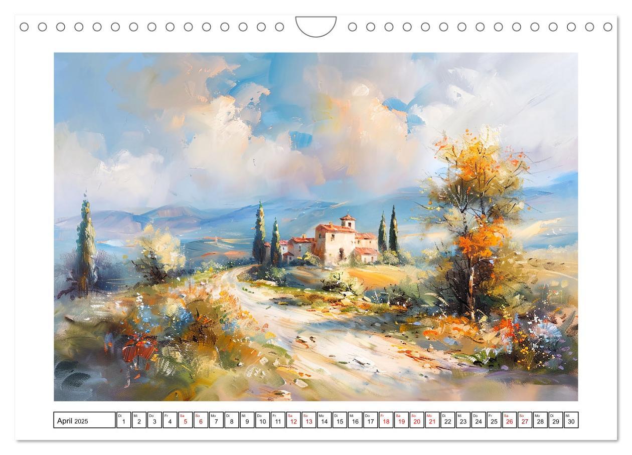 Bild: 9783457139462 | Toskana bis Provence (Wandkalender 2025 DIN A4 quer), CALVENDO...