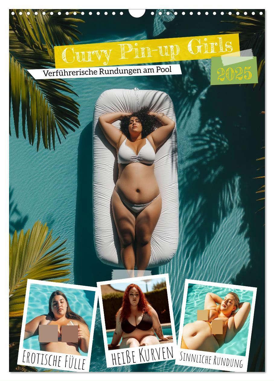 Cover: 9783457217528 | Curvy Pin-up Girls - Verführerische Rundungen am Pool (Wandkalender...