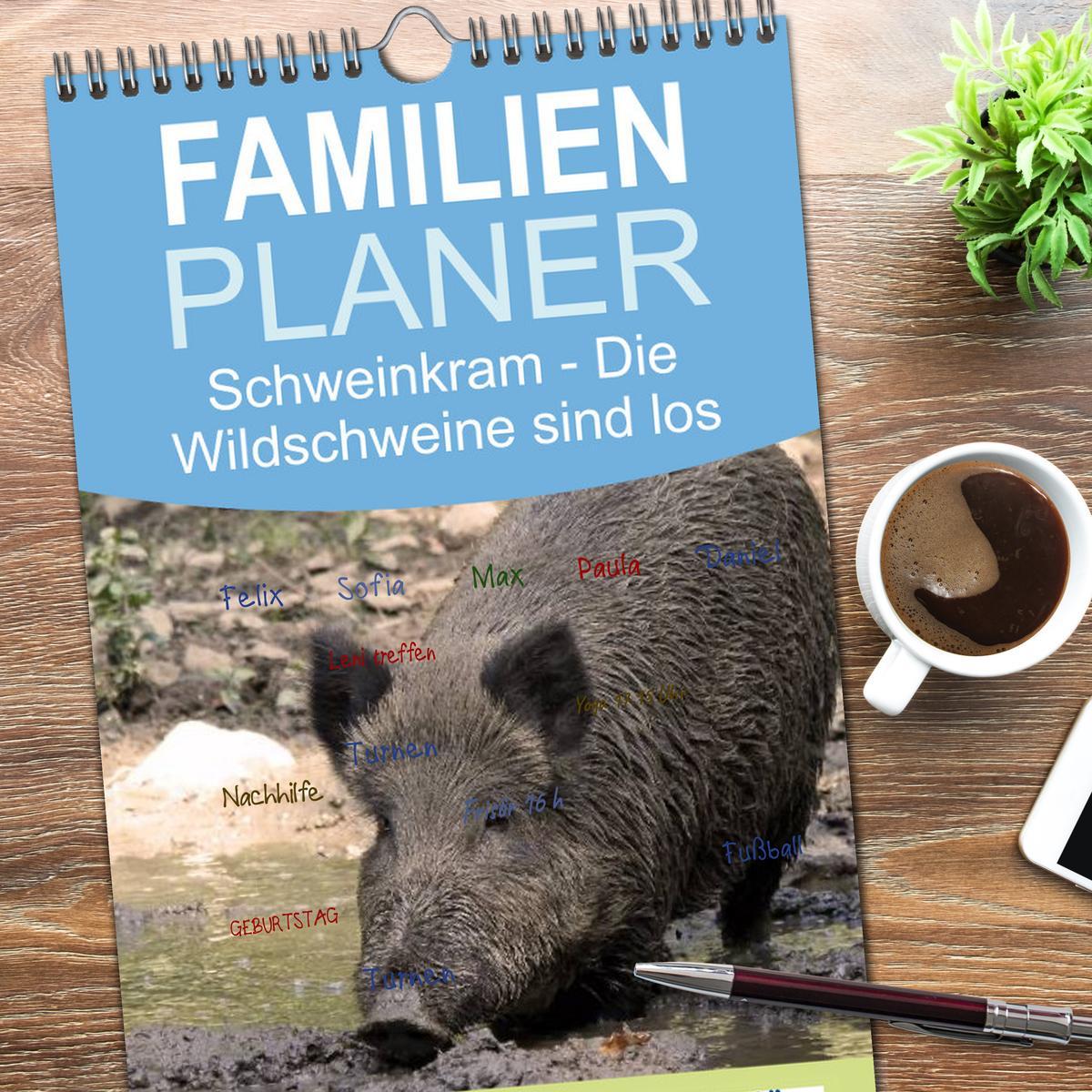 Bild: 9783457120330 | Familienplaner 2025 - Schweinkram - Die Wildschweine sind los mit 5...