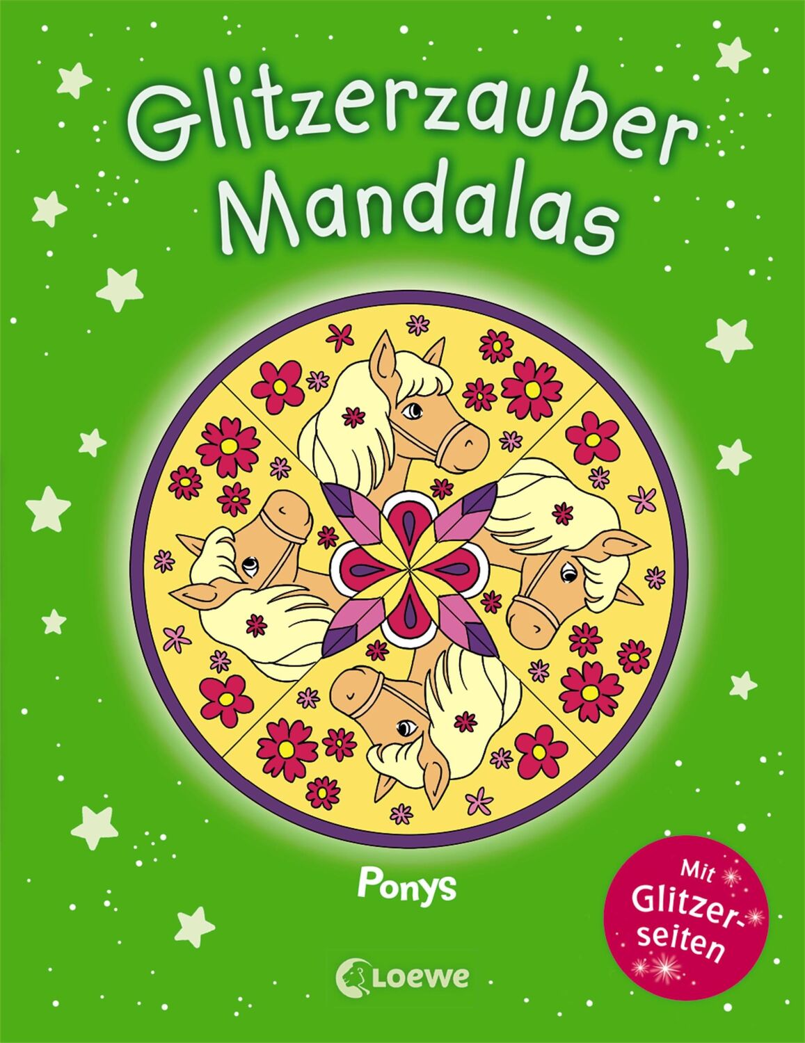 Cover: 9783743202313 | Glitzerzauber-Mandalas - Ponys | Malbuch für Mädchen ab 5 Jahre | Buch