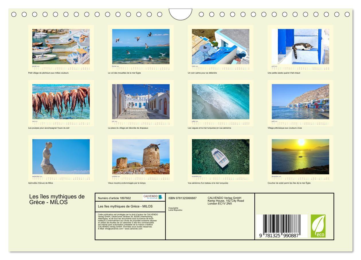 Bild: 9781325990887 | Les îles mythiques de Grèce - MILOS (Calendrier mural 2025 DIN A4...