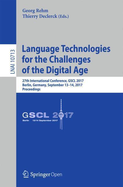 Cover: 9783319737058 | Language Technologies for the Challenges of the Digital Age | Buch