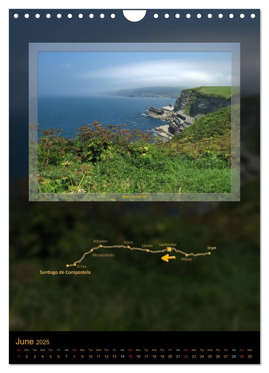 Bild: 9781325976898 | Camino del norte / UK-Version (Wall Calendar 2025 DIN A4 portrait),...