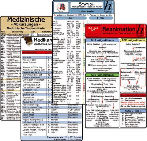 Cover: 9783869572390 | Stations Karten-Set - Laborwerte, Med. Abkürzungen, Medikamente -...