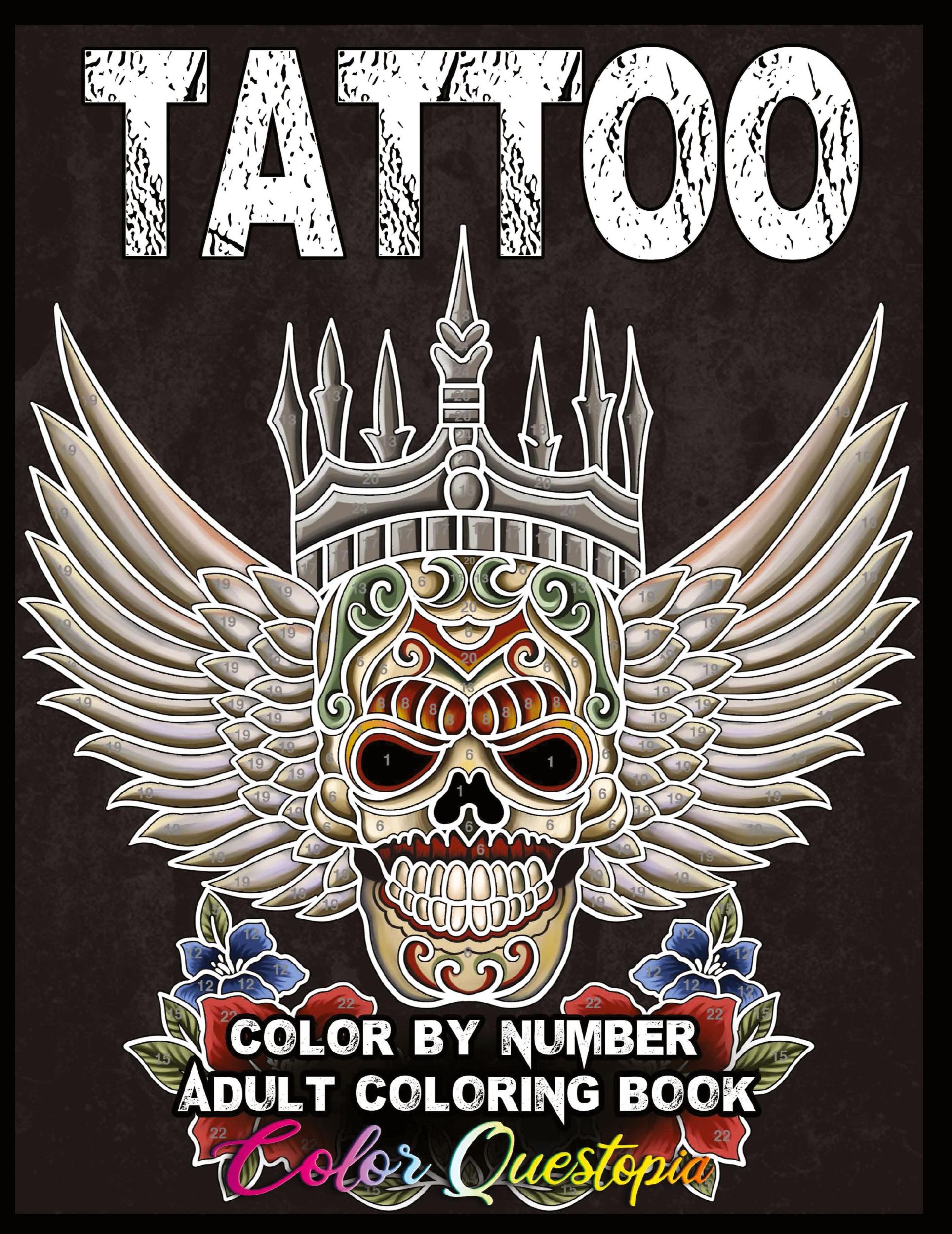 Cover: 9781954883338 | Tattoo Adult Color by Number Coloring Book | Color Questopia | Buch