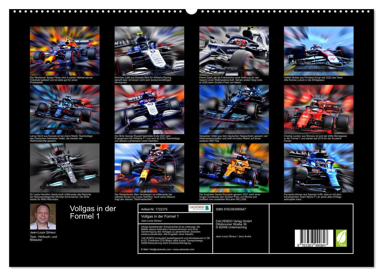 Bild: 9783383990847 | Vollgas in der Formel 1 (hochwertiger Premium Wandkalender 2025 DIN...