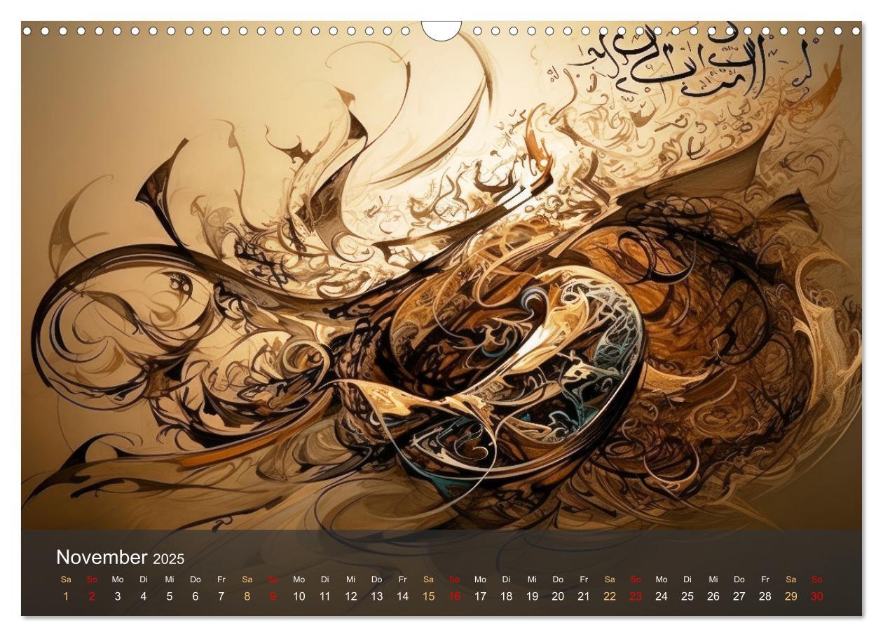 Bild: 9783435368358 | Arabische Kalligraphie in Kunstform (Wandkalender 2025 DIN A3...